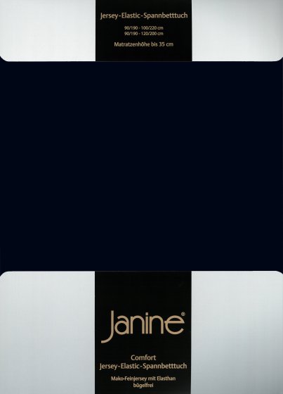 Spannbetttuch Elastic Jersey 5002 Janine schwarz | 200x200