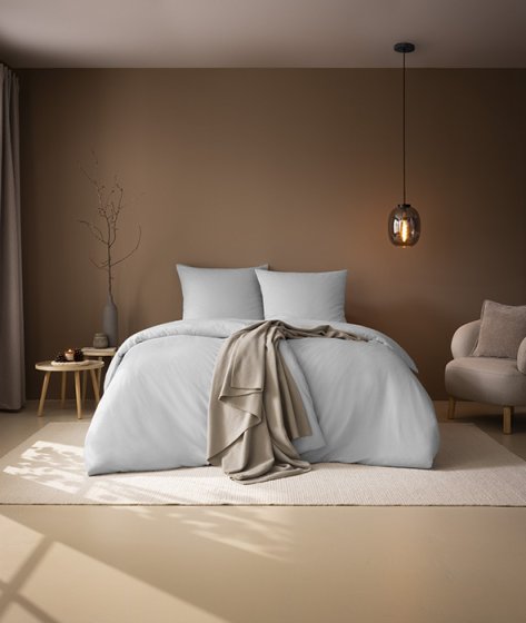 Bettwäsche Kuschelflanell Latemar ESTELLA silber | 155x220