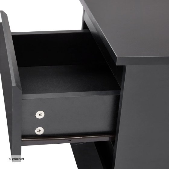 Nachtschrank Kenji Hochglanz Schwarz 2er-Set 