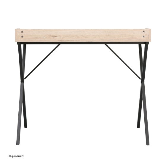 Schreibtisch Cedrik Artisaneiche-Schwarz 
