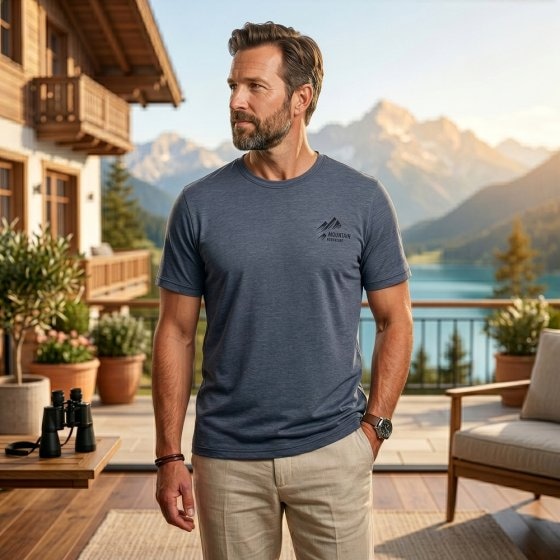 Leichtes Herren T-Shirt 3XL (64/66) | Marine