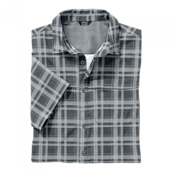 Karriertes Herren Funktionshemd 3XL (47/48) | Dunkelgrau