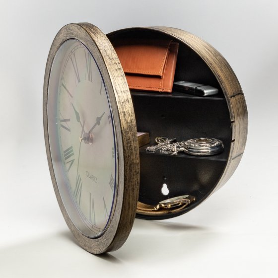 Elegante Wanduhr mit Versteck 
