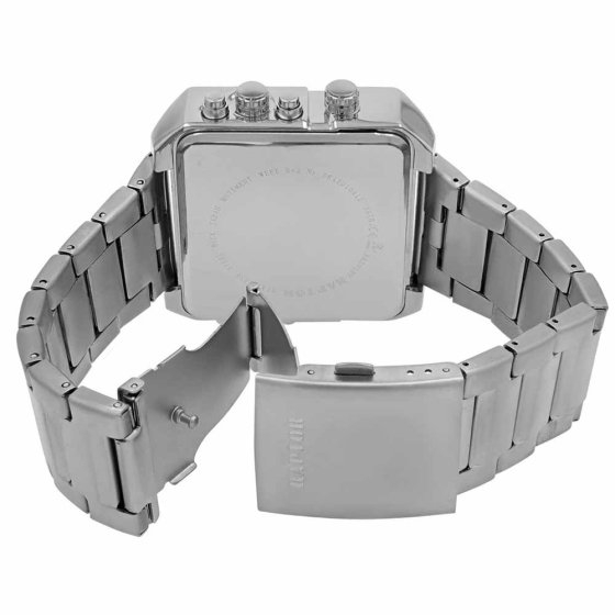Analog-Digital-Uhr Silber