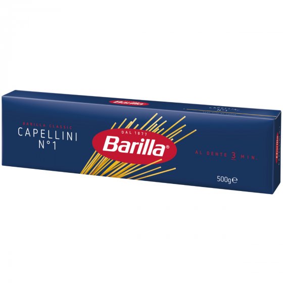 Barilla Nudeln Capellini Nummer 1 Hartweizengrieß 500g 3er Pack