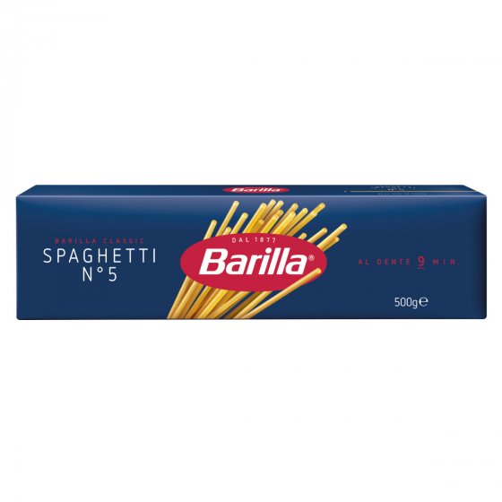 Barilla Spaghetti Nummer 5 Pasta aus Hartweizen 500g 8er Pack 
