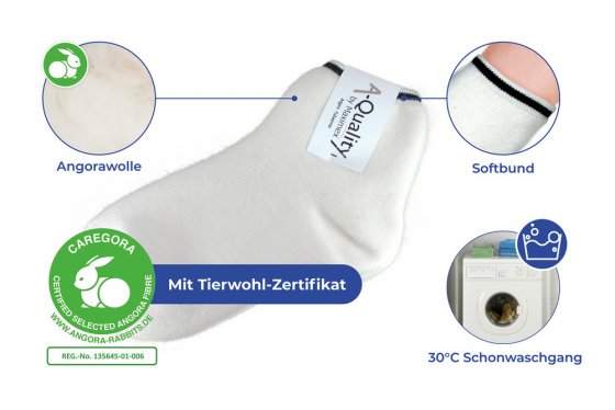 Angora-Bettsocken 38/40, atmungsaktiv 