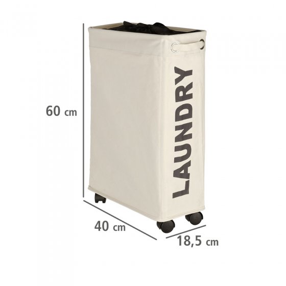 Wäschesammler Mod. Corno Beige, Wäschekorb, 43 l 