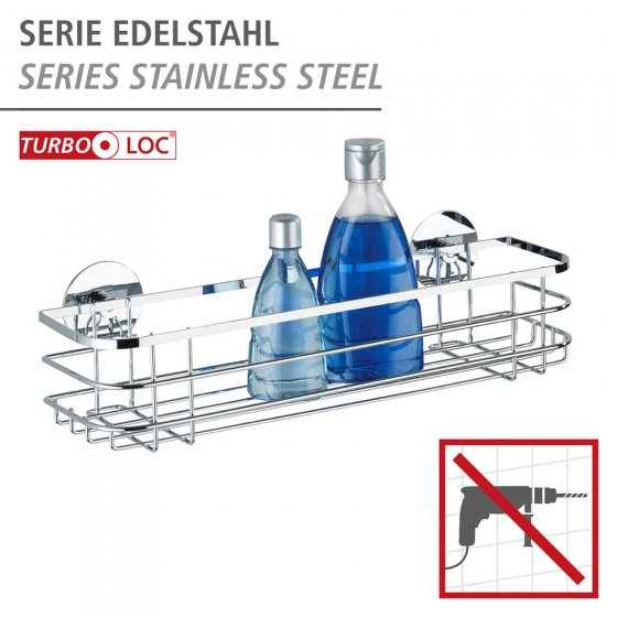 Turbo-Loc® Edelstahl Maxiablage, rostfrei, Befestigen ohne bohren 