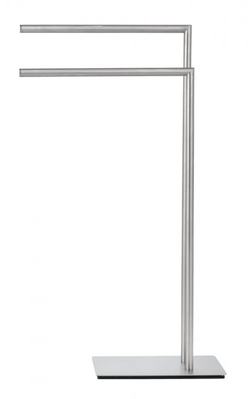 Handtuchständer Mod. Recco Edelstahl satiniert, schwere Bodenplatte für sicheren Stand