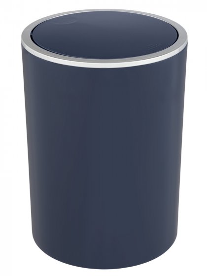 Schwingdeckeleimer Mod. Inca Dunkelblau, 5L, hochwertiger Kunststoff, 5 Liter 
