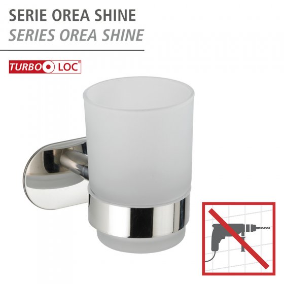 Turbo-Loc® Zahnputzbecherhalter Mod. Orea Uno Shine, Befestigen ohne bohren 