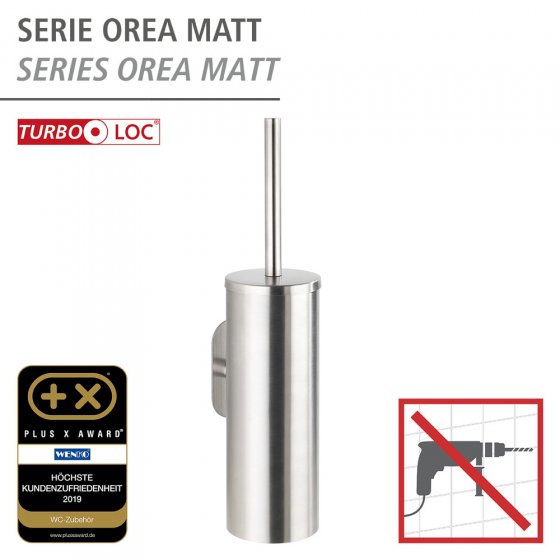Turbo-Loc® WC-Garnitur Mod. Orea Matt geschlossen, Befestigen ohne bohren 