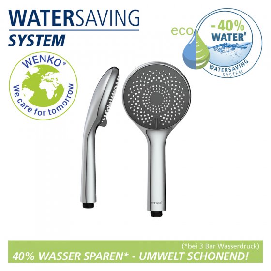 Brauseset Watersaving Chrom, Länge Stange: 70 cm