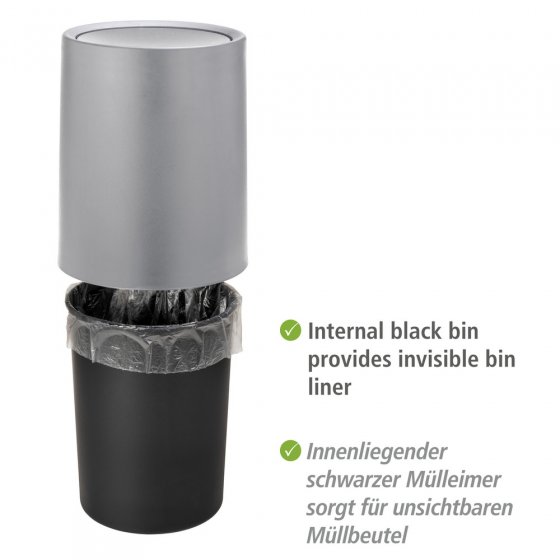 Schwingdeckeleimer Mod. Atri Grau, Fassungsvermögen: 6 Liter 