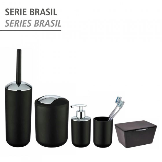 Schwingdeckeleimer Mod. Brasil Schwarz L, 6,5 Liter