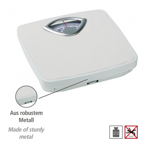 Personenwaage mechanisch, analoge Körperwaage bis 130 kg 