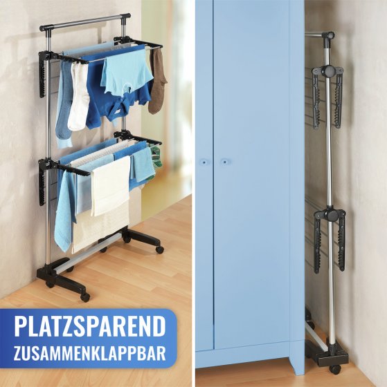 Platzspar-Wäschetrockner, aus rostfreiem Edelstahl 
