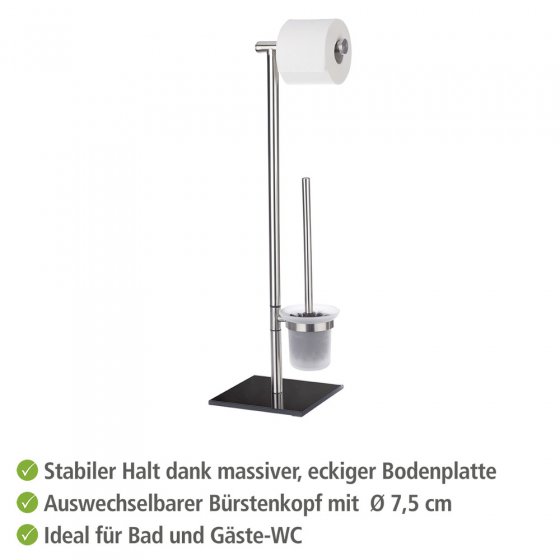 Stand WC-Garnitur Mod. Lima Edelstahl, rostfrei