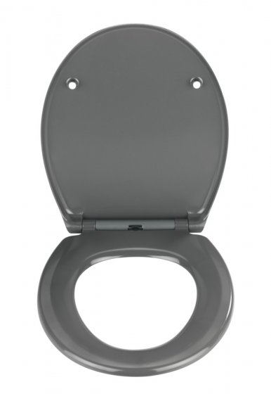 Premium WC-Sitz Mod. Samos Grau, aus antibakteriellem Duroplast mit Absenkautomatik