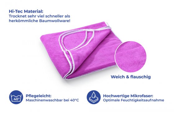 Wickel-Duschtuch Strandkleid, bei 40 °C maschinenwaschbar 