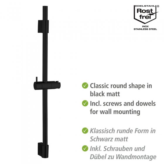 Duschstange Mod. Classic Schwarz 70 cm, 70 cm 