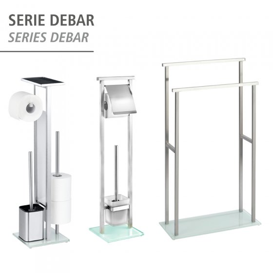 Handtuchbutler Mod. Debar Edelstahl, mit 2 Handtuchstangen