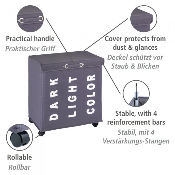Wäschesammler Mod. Trivo Grau, Fassungsvermögen: 116 Liter 
