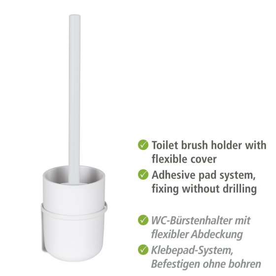 Turbo-Loc® WC-Garnitur Mod. Carpino Weiß, Befestigen ohne Bohren