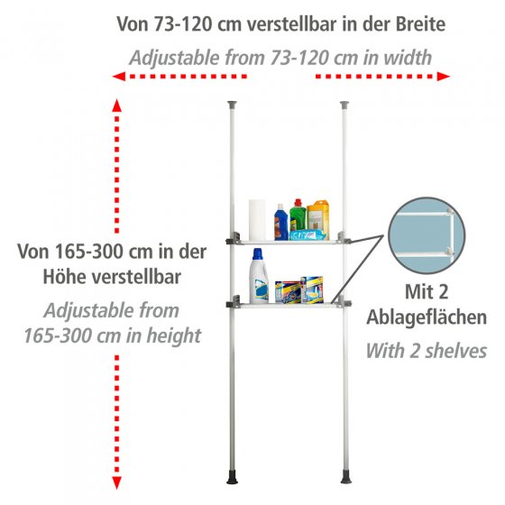 Teleskop-System Mod. Herkules Twin, aus pulverbeschichtetem Metall