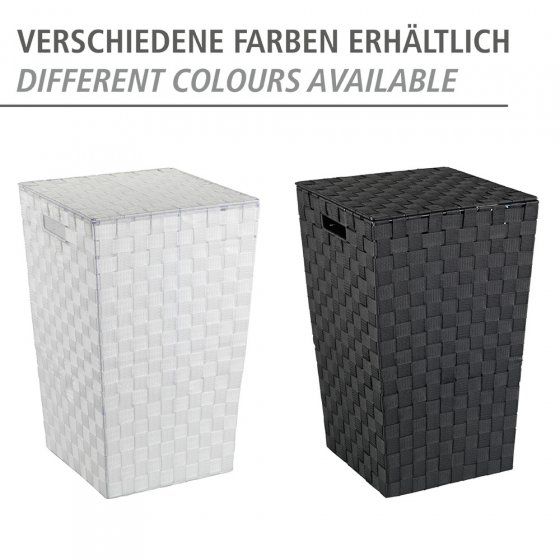 Wäschetruhe Mod. Adria Square Schwarz, 48 ltr. Fassungsvermögen