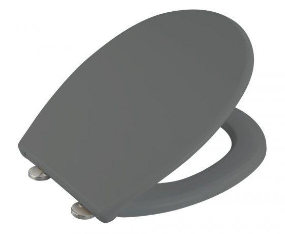 WC-Sitz Mod. Vorno Neo Grau, aus antibakteriellem Duroplast 