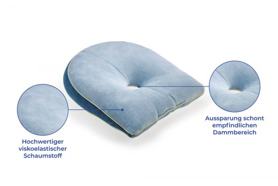 Keilkissen, ca. 40 x 36 x 13 cm 