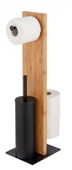 Stand WC-Garnitur Mod. Lesina Bambus, WC-Bürste mit Silikon-Bürstenkopf
