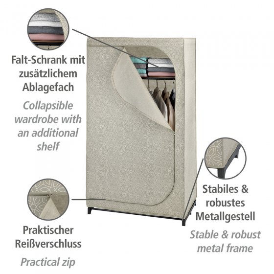 Kleiderschrank Mod. Balance mit Ablage, Stoffschrank, Faltschrank