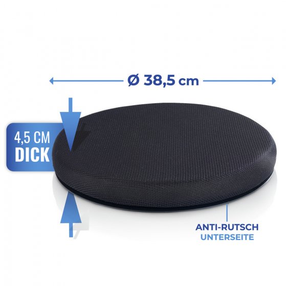 Drehkissen mit 2 Wechselbezügen, bequeme Drehung um 360 Grad 