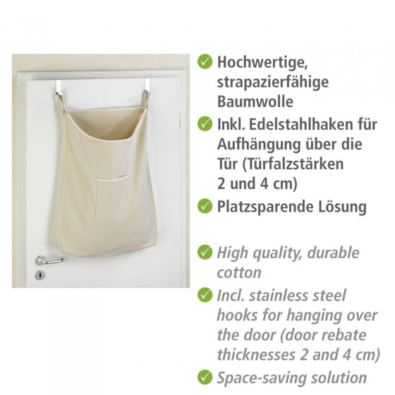 Über-Tür Wäschesammler Mod. Canguro Beige, 65 l
