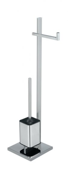 Stand WC-Garnitur Mod. Quadro, aus Edelstahl
