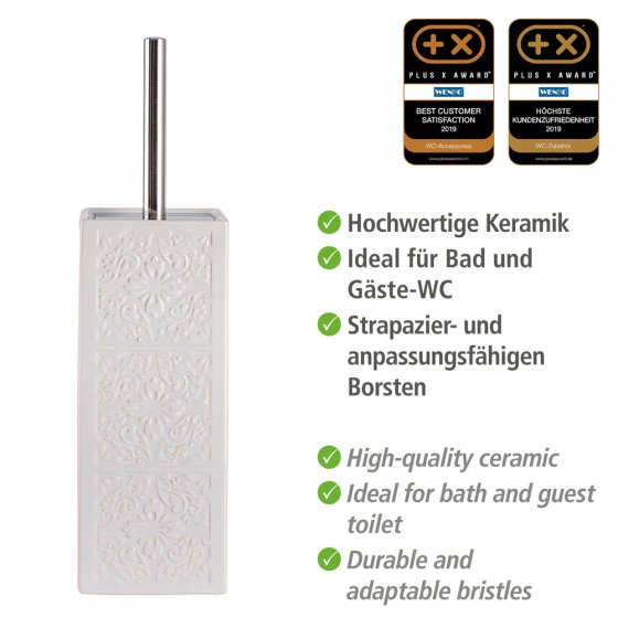 WC-Garnitur Mod. Cordoba Weiß Keramik, mit spanischen Ornamenten