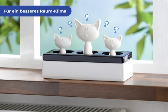 Luftbefeuchter Katzenfamilie, 22 x 15,5 x 8,5 cm