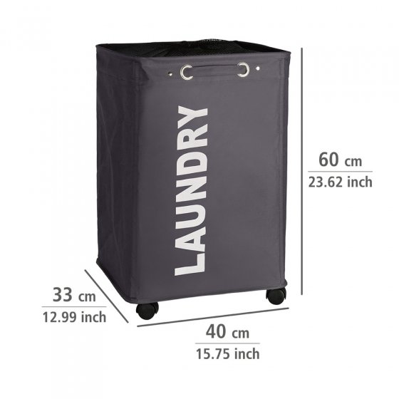 Wäschesammler Mod. Quadro Grau, Fassungsvermögen: 79 Liter 