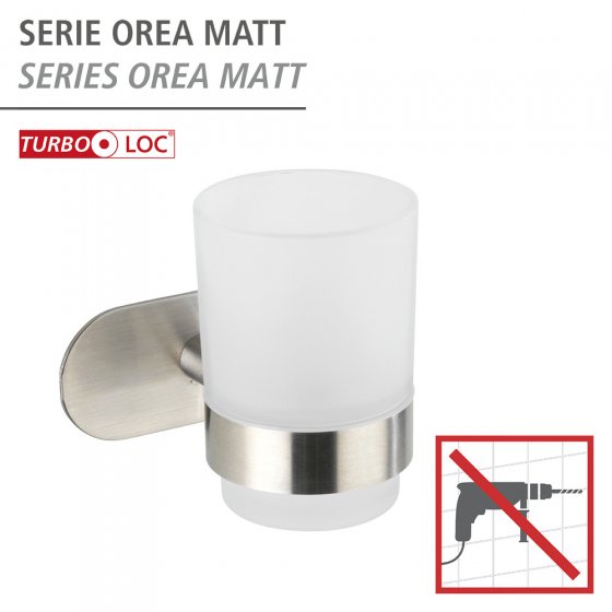 Turbo-Loc® Zahnputzbecherhalter Mod. Orea Uno Matt, Befestigen ohne bohren 
