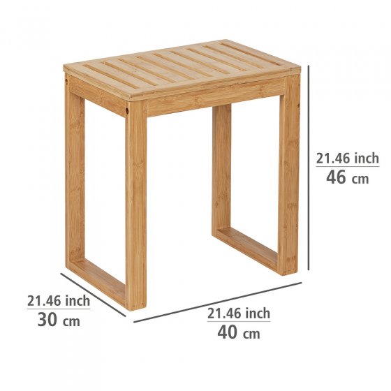 Badhocker Mod. Bamboo, Hocker aus Bambus 