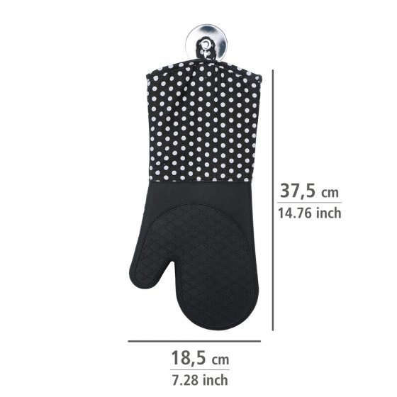Topfhandschuhe Silikon Schwarz, 1 Paar