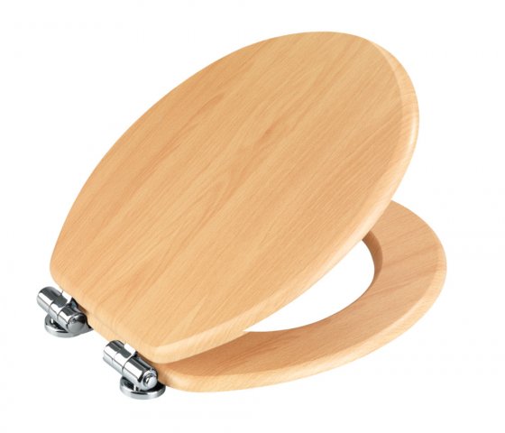 WC-Sitz Mod. Buche Natur, MDF, mit Absenkautomatik