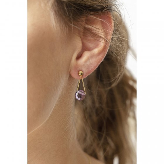 Ohrring 375/- Gelbgold Amethyst 