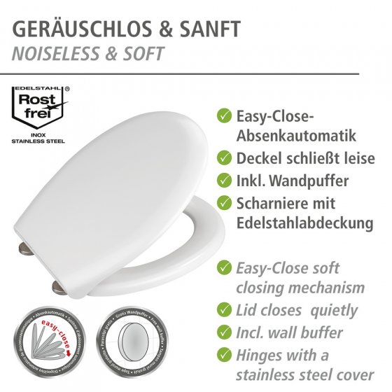 WC-Sitz Mod. Gubbio, aus antibakteriellem Duroplast