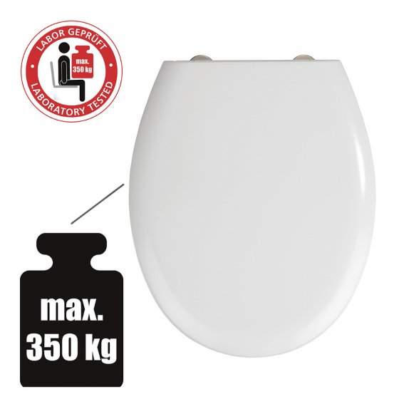 WC-Sitz Mod. Rieti, aus antibakteriellem Duroplast, belastbar bis 350 kg