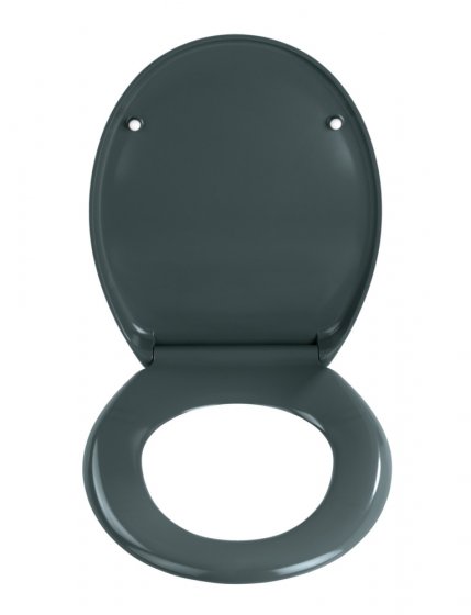 Premium WC-Sitz Mod. Ottana Dunkelgrau, aus antibakteriellem Duroplast mit Absenkautomatik