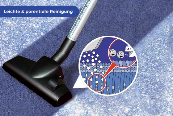 Teppich-Reinigungspulver 3er Set, staubarm und schnelltrocknend 